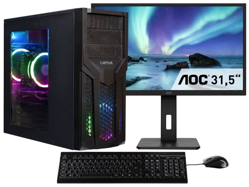 CAPTIVA Power Starter R80-040 TFT Bundle Business-PC-Komplettsystem (31,5", AMD Ryzen 7 Ryzen 7 5700G, 32 GB RAM, 1000 GB SSD) von CAPTIVA