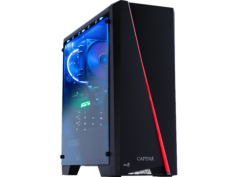 CAPTIVA R50-849, Gaming PC mit AMD Ryzen™ 5 Ryzen 1600 Prozessor, 16 GB RAM, 480 SSD, NVIDIA GeForce® GTX 1650, Windows 10 Home (64 Bit) von CAPTIVA
