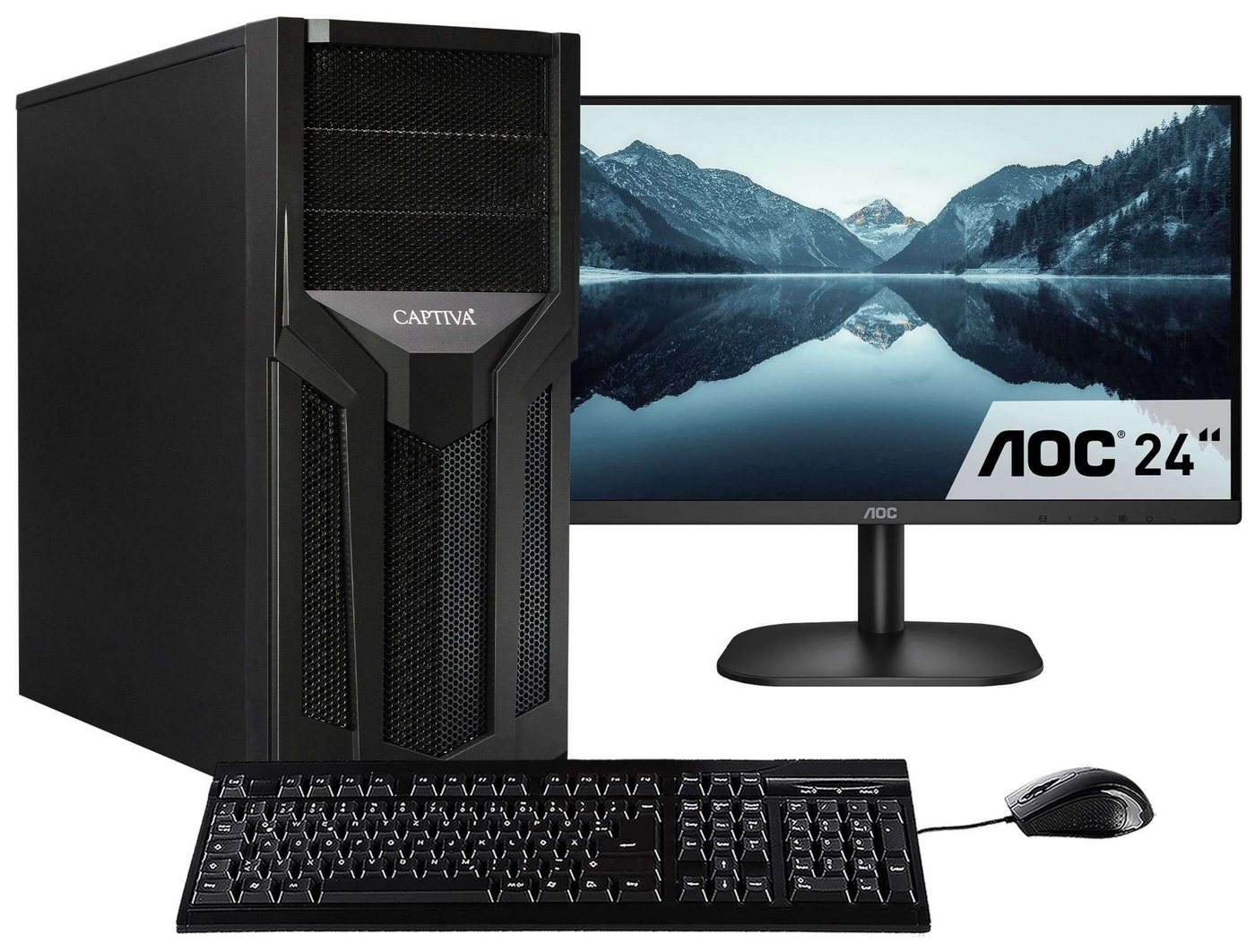 CAPTIVA Workstation I75-738 TFT Bundle Business-PC-Komplettsystem (23,80", Intel® Core i5 Core i5 11400, UHD Graphics, 16 GB RAM, 500 GB SSD) von CAPTIVA