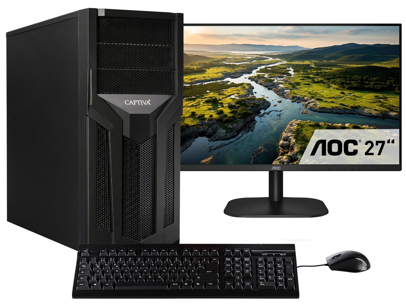 CAPTIVA Workstation I75-788 TFT Bundle Business-PC-Komplettsystem (27", Intel® Core i7 Core i7 13700K, UHD Graphics, 32 GB RAM, 1000 GB SSD) von CAPTIVA