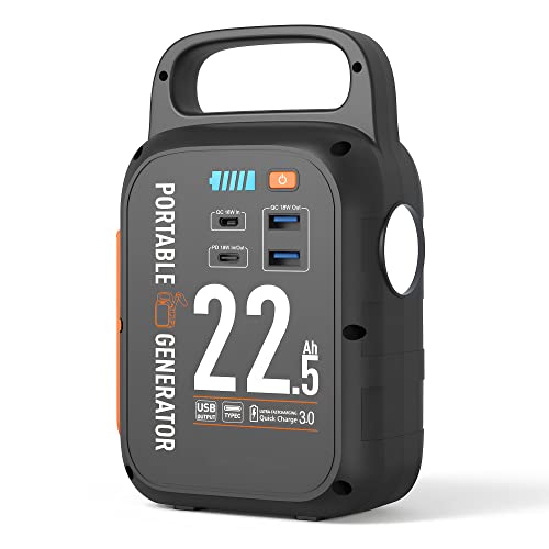 CAPTOK Kurbel Powerbank 22500mAh, Notstrom Akku 18W Schnellladen USB Typ-C, 83.25Wh Stromerzeuger Mit LED-Licht Für Notstromversorgung Camping Outdoor CAPTOK Kurbel Powerbank 22500mAh, Notstrom Akku 18W Schnellladen USB Typ-C, 83.25Wh Stromerzeuger Mit LED-Licht Für Notstromversorgung Camping Outdoor von CAPTOK