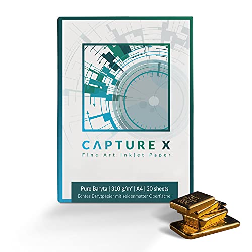 CAPTURE X Pure Baryta, 310g/m², A4, 20 Blatt Box - echtes Barytpapier - made in Germany - Fine Art Paper von CAPTURE X