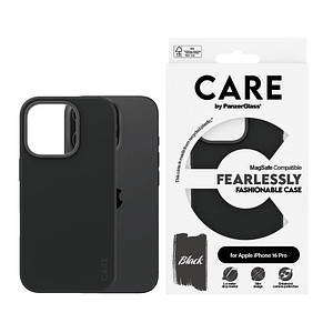 CARE by PanzerGlass® Fashionable Case Handy-Cover für Apple iPhone 16 Pro schwarz von CARE by PanzerGlass®