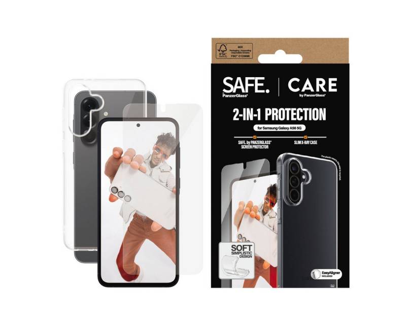 CARE by PanzerGlass Displayschutzglas 2-in-1 Protection Slim X-Ray Case + Screen Protection für Samsung Galaxy A56, Displayschutzfolie, Schutzfolie, Bildschirmschutz, kratz- & stoßfest von CARE by PanzerGlass