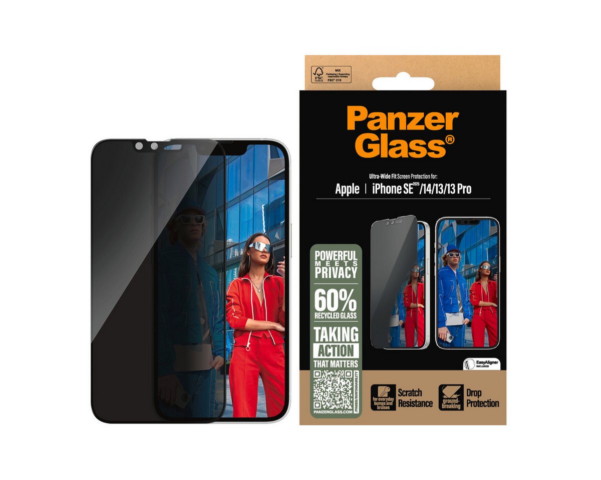 CARE by PanzerGlass Displayschutzglas Ultra-Wide Fit Privacy Screen Protection für Apple iPhone 13/13 Pro, Apple iPhone 14, Apple iPhone 16e, Displayschutzfolie, Schutzfolie, Bildschirmschutz, kratz- & stoßfest CARE by PanzerGlass Displayschutzglas Ultra-Wide Fit Privacy Screen Protection für Apple iPhone 13/13 Pro, Apple iPhone 14, Apple iPhone 16e, Displayschutzfolie, Schutzfolie, Bildschirmschutz, kratz- & stoßfest von CARE by PanzerGlass