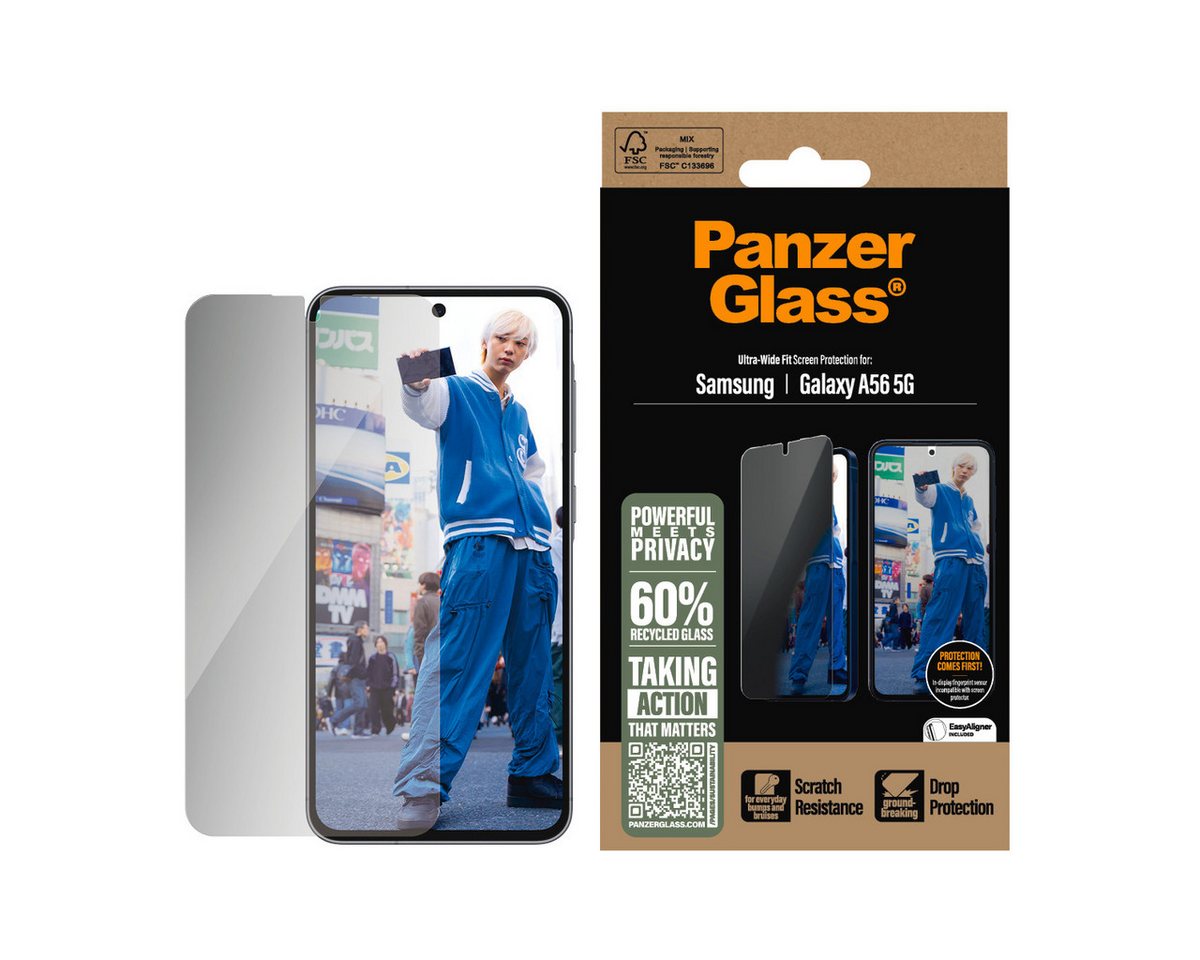 CARE by PanzerGlass Displayschutzglas Ultra-Wide Fit Privacy Screen Protection für Samsung Galaxy A56, Blickschutzfolie, Schutzfolie, Bildschirmschutz, kratz- & stoßfest CARE by PanzerGlass Displayschutzglas Ultra-Wide Fit Privacy Screen Protection für Samsung Galaxy A56, Blickschutzfolie, Schutzfolie, Bildschirmschutz, kratz- & stoßfest von CARE by PanzerGlass