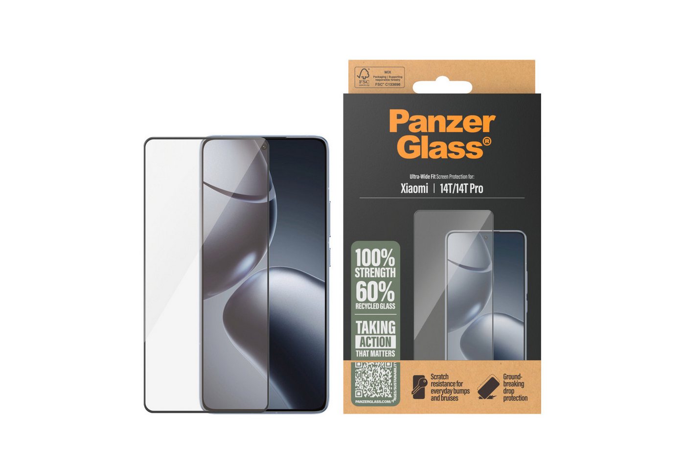 CARE by PanzerGlass Displayschutzglas Ultra-Wide Fit Screen Protector für Xiaomi 14T, Xiaomi 14T Pro, Displayschutzfolie, Schutzfolie, Bildschirmschutz, kratz- & stoßfest CARE by PanzerGlass Displayschutzglas Ultra-Wide Fit Screen Protector für Xiaomi 14T, Xiaomi 14T Pro, Displayschutzfolie, Schutzfolie, Bildschirmschutz, kratz- & stoßfest von CARE by PanzerGlass
