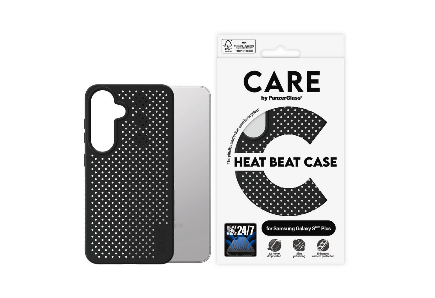CARE by PanzerGlass Handyhülle Heat Beat Case für Samsung Galaxy S25 Plus, Backcover, Schutzhülle, Handyschutzhülle, Case, Schutzcase, stoßfest CARE by PanzerGlass Handyhülle Heat Beat Case für Samsung Galaxy S25 Plus, Backcover, Schutzhülle, Handyschutzhülle, Case, Schutzcase, stoßfest von CARE by PanzerGlass