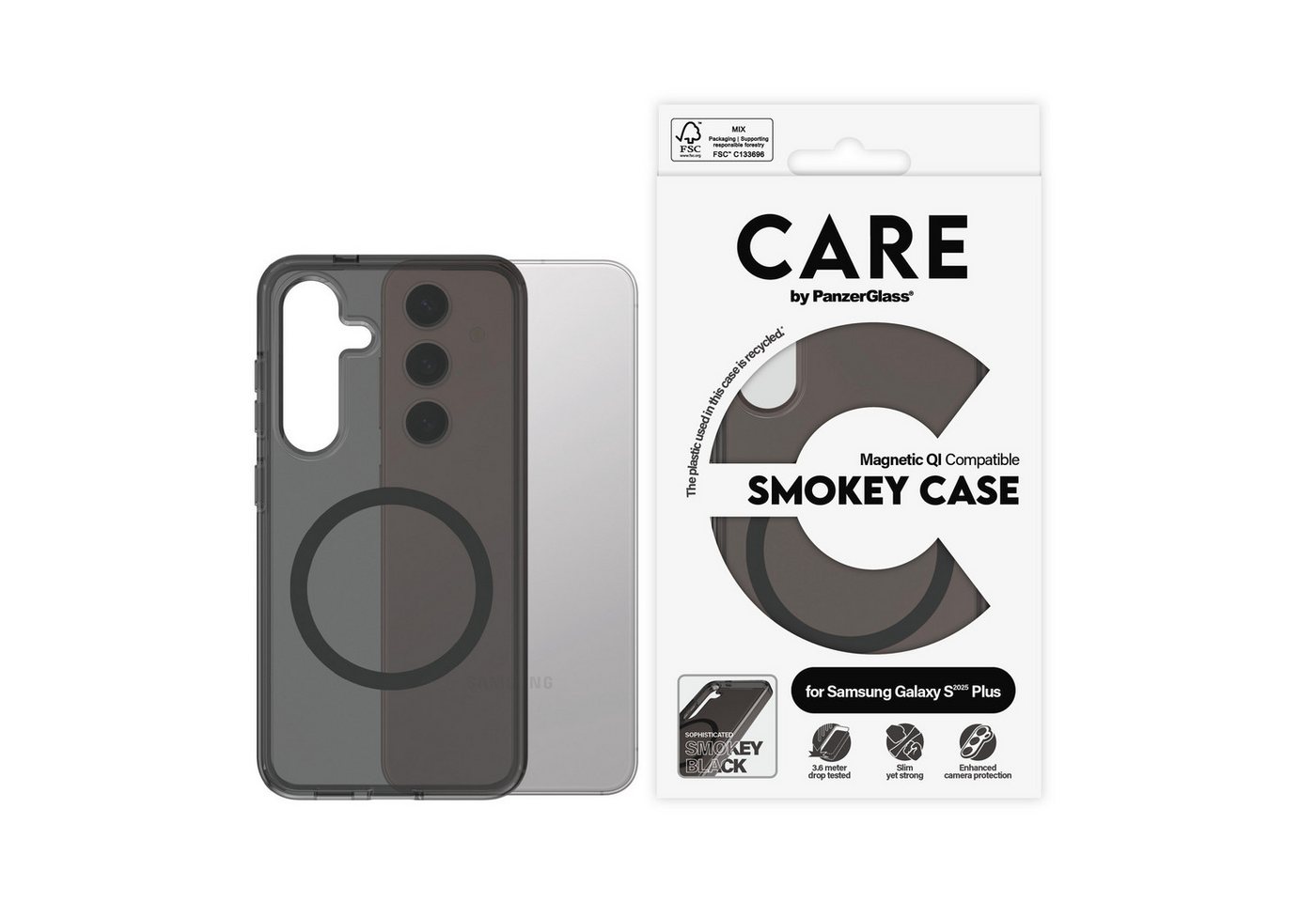 CARE by PanzerGlass Handyhülle Magnetic QI Compatible Smokey Case für Samsung Galaxy S25 Plus, Backcover, Schutzhülle, Handyschutzhülle, Case, Schutzcase, stoßfest CARE by PanzerGlass Handyhülle Magnetic QI Compatible Smokey Case für Samsung Galaxy S25 Plus, Backcover, Schutzhülle, Handyschutzhülle, Case, Schutzcase, stoßfest von CARE by PanzerGlass