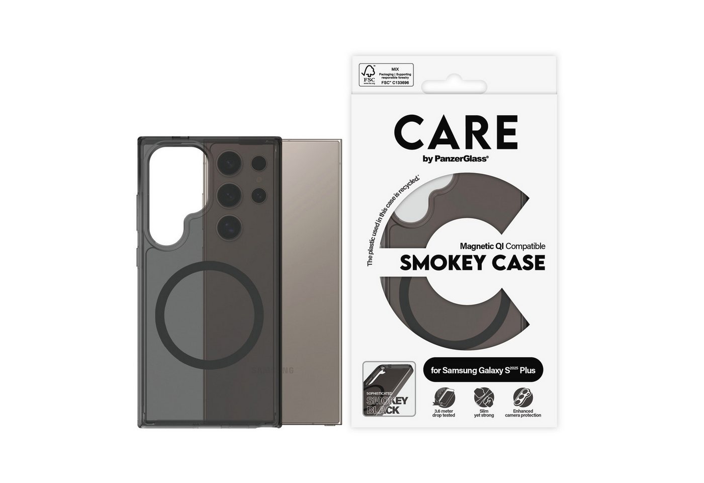 CARE by PanzerGlass Handyhülle Magnetic QI Compatible Smokey Case für Samsung Galaxy S25 Ultra, Backcover, Schutzhülle, Handyschutzhülle, Case, Schutzcase, stoßfest CARE by PanzerGlass Handyhülle Magnetic QI Compatible Smokey Case für Samsung Galaxy S25 Ultra, Backcover, Schutzhülle, Handyschutzhülle, Case, Schutzcase, stoßfest von CARE by PanzerGlass
