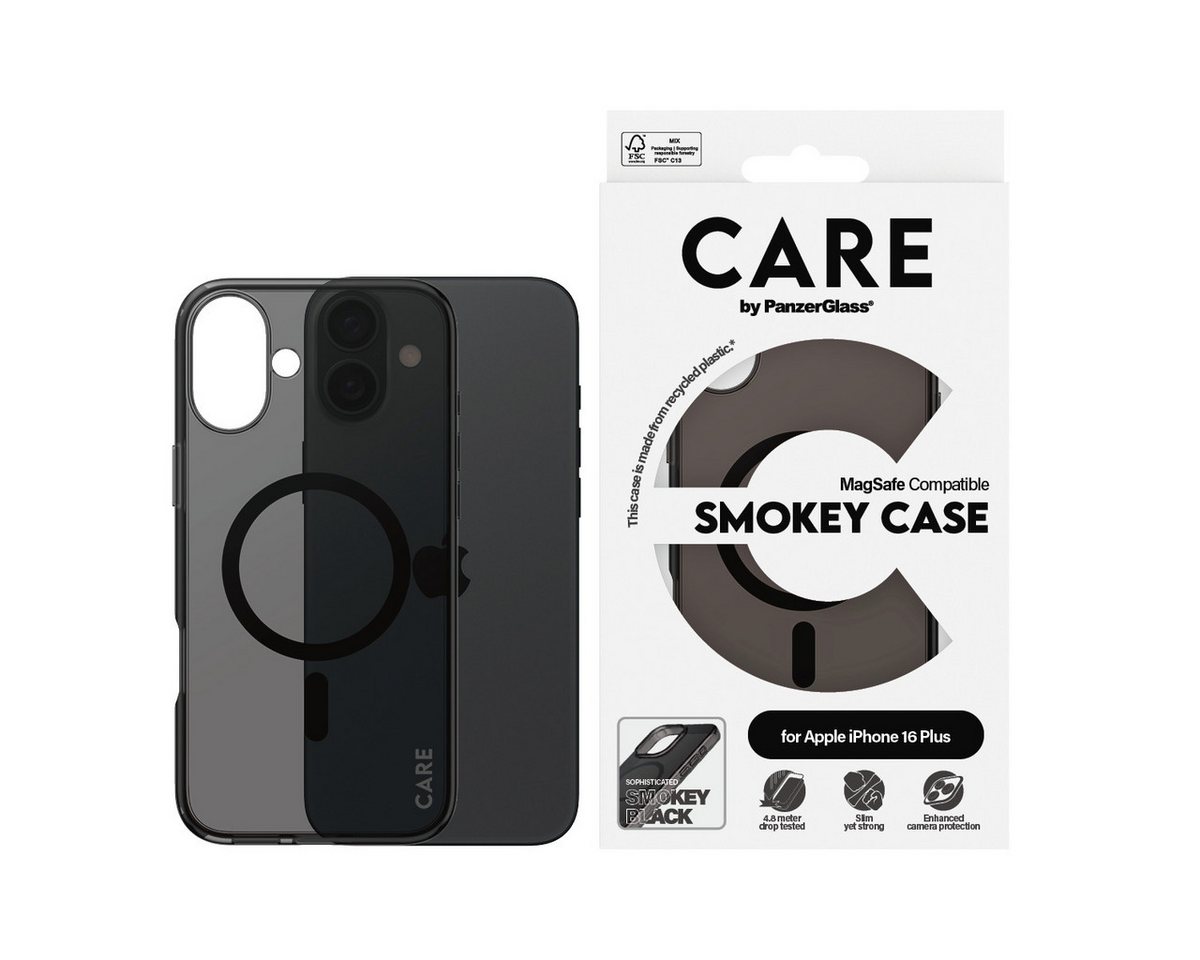 CARE by PanzerGlass Handyhülle Smokey Case für Apple iPhone 16 Plus, Backcover, Schutzhülle, Handyschutzhülle, Case, Schutzcase, stoßfest CARE by PanzerGlass Handyhülle Smokey Case für Apple iPhone 16 Plus, Backcover, Schutzhülle, Handyschutzhülle, Case, Schutzcase, stoßfest von CARE by PanzerGlass
