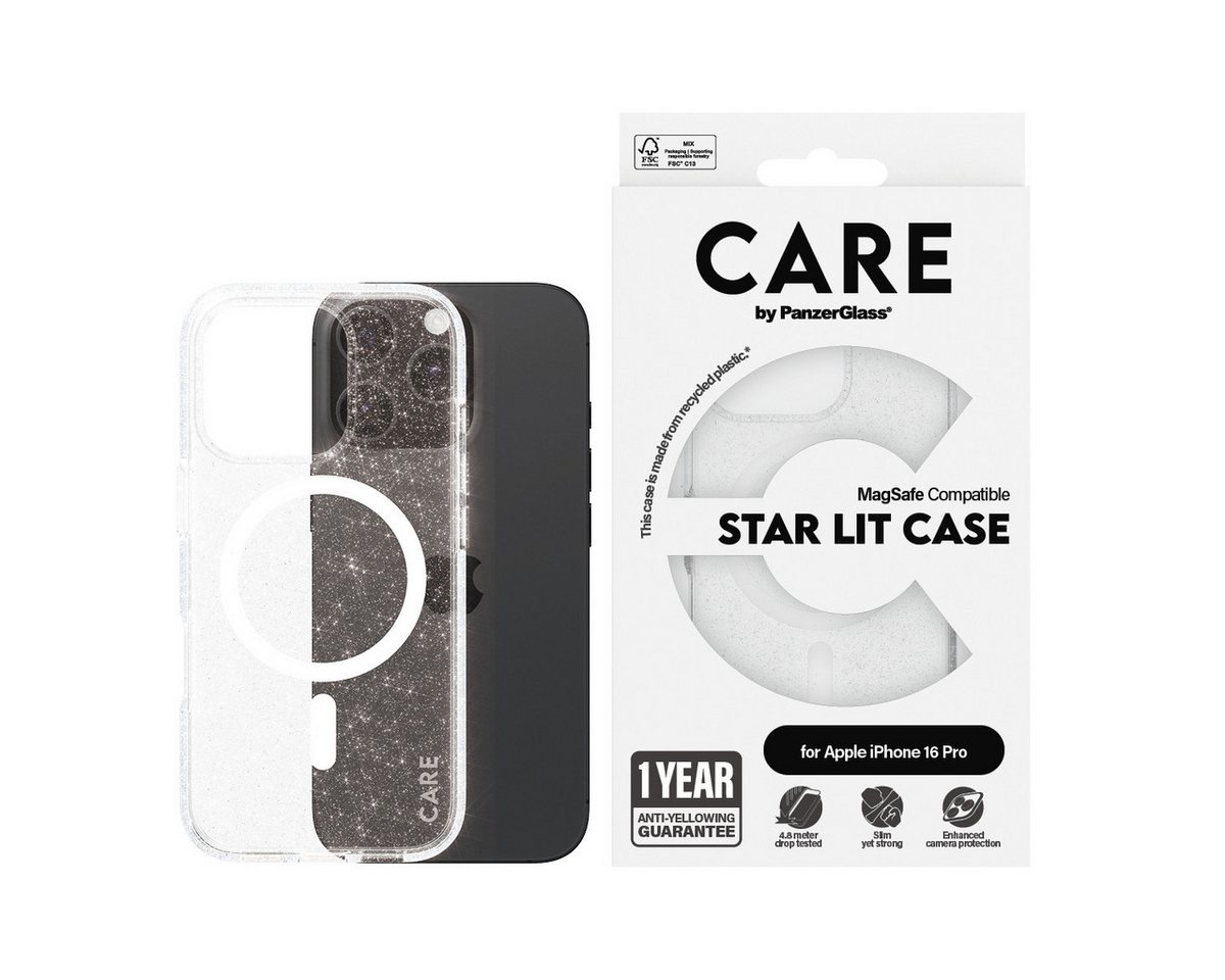 CARE by PanzerGlass Handyhülle Star Lit Case für Apple iPhone 16 Pro, Backcover, Schutzhülle, Handyschutzhülle, Case, Schutzcase, stoßfest CARE by PanzerGlass Handyhülle Star Lit Case für Apple iPhone 16 Pro, Backcover, Schutzhülle, Handyschutzhülle, Case, Schutzcase, stoßfest von CARE by PanzerGlass