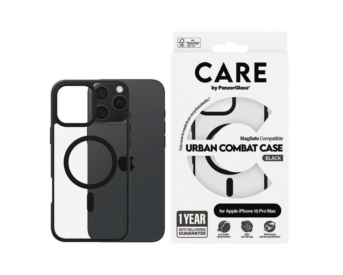 CARE by PanzerGlass Handyhülle Urban Combat Case mit MagSafe für Apple iPhone 16 Pro Max, Backcover, Schutzhülle, Handyschutzhülle, Case, Schutzcase, stoßfest CARE by PanzerGlass Handyhülle Urban Combat Case mit MagSafe für Apple iPhone 16 Pro Max, Backcover, Schutzhülle, Handyschutzhülle, Case, Schutzcase, stoßfest von CARE by PanzerGlass