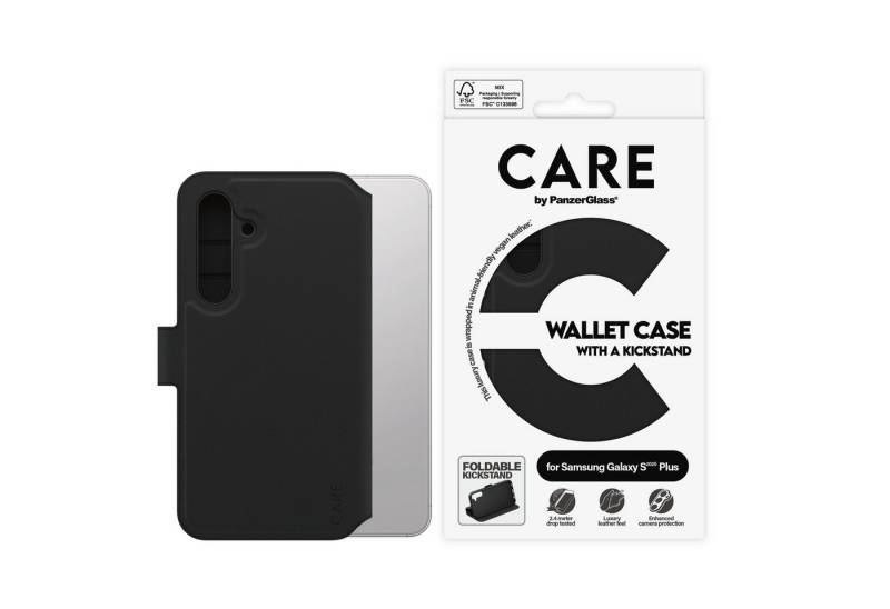 CARE by PanzerGlass Handyhülle Wallet Case with Kickstand für Samsung Galaxy S25 Plus, Backcover, Schutzhülle, Handyschutzhülle, Case, Schutzcase, stoßfest von CARE by PanzerGlass