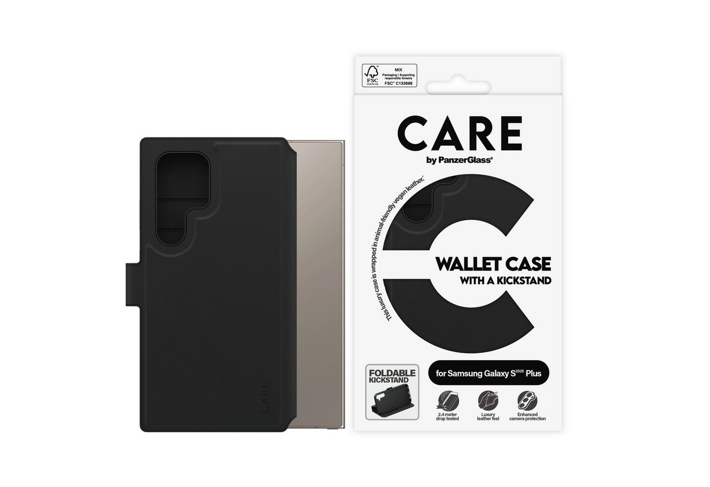 CARE by PanzerGlass Handyhülle Wallet Case with Kickstand für Samsung Galaxy S25 Ultra, Backcover, Schutzhülle, Handyschutzhülle, Case, Schutzcase, stoßfest CARE by PanzerGlass Handyhülle Wallet Case with Kickstand für Samsung Galaxy S25 Ultra, Backcover, Schutzhülle, Handyschutzhülle, Case, Schutzcase, stoßfest von CARE by PanzerGlass