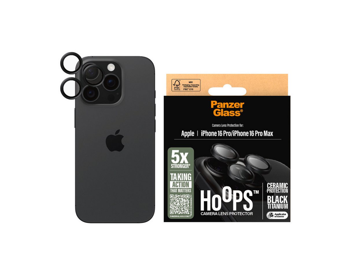 PanzerGlass Kameraschutzglas Hoops Camera Lens Protection für Apple iPhone 16 Pro, Apple iPhone 16 Pro Max, 3 Stück, Lens Cover, Schutzfolie, Schutzglas, kratz- & stoßfest PanzerGlass Kameraschutzglas Hoops Camera Lens Protection für Apple iPhone 16 Pro, Apple iPhone 16 Pro Max, 3 Stück, Lens Cover, Schutzfolie, Schutzglas, kratz- & stoßfest von PanzerGlass