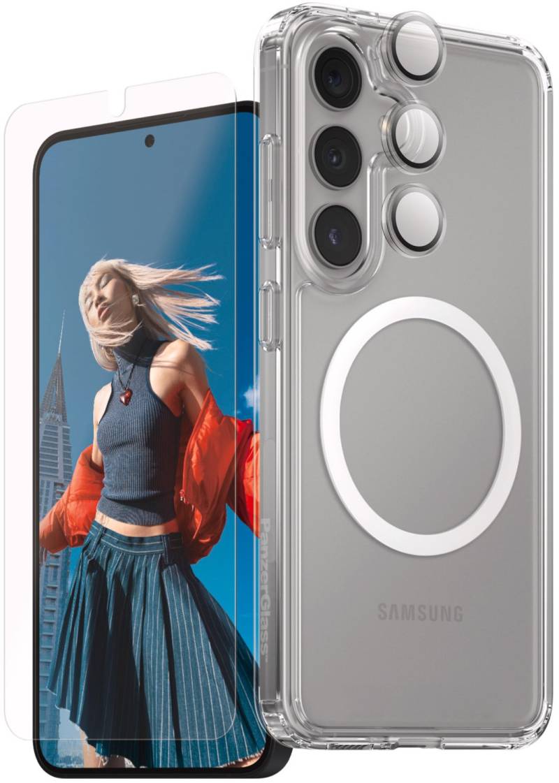 Flagship Set 3-in-1 für Galaxy S25 transparent von CARE by PanzerGlass