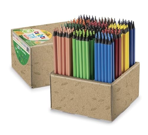 CARIOCA TITA ECO Buntstifte | Box mit 144 Buntstiften aus 79% regeneriertem Kunststoff | verschiedene Farben | Spitze Ø 3,3 mm | 144 Stück von CARIOCA
