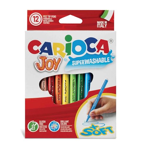 Carioca Joy Fine Feder waschbar Filz Spitze Stifte (12 Stück) von CARIOCA