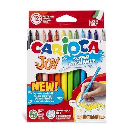 Carioca 40614 Joy Super abwaschbare Filzstifte, 12 Stück von Carioca