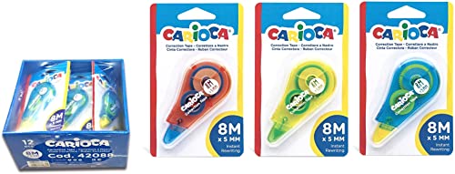 CARIOCA Korrekturroller - Korrekturband - blickdicht und jederzeit wieder beschreibbar Ideal zum Radieren. Enthält 1 Concealer 8mx5mm Farbe des Concealers in Rot. CARIOCA Korrekturroller - Korrekturband - blickdicht und jederzeit wieder beschreibbar Ideal zum Radieren. Enthält 1 Concealer 8mx5mm Farbe des Concealers in Rot. von CARIOCA