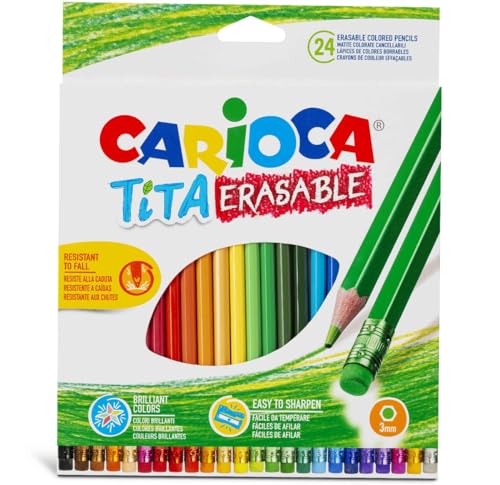 Carioca TITA Radierbare Bleistifte, 24 Stück von CARIOCA