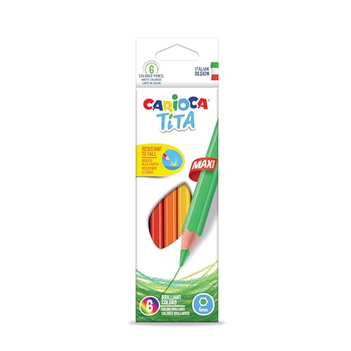 Carioca Tita Maxi Bleistifte, mehrfarbig, 6 Stück von Carioca