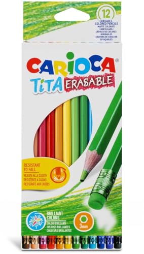 Kredki olówkowe Carioca Tita wymazywalne 12 kolotów von CARIOCA