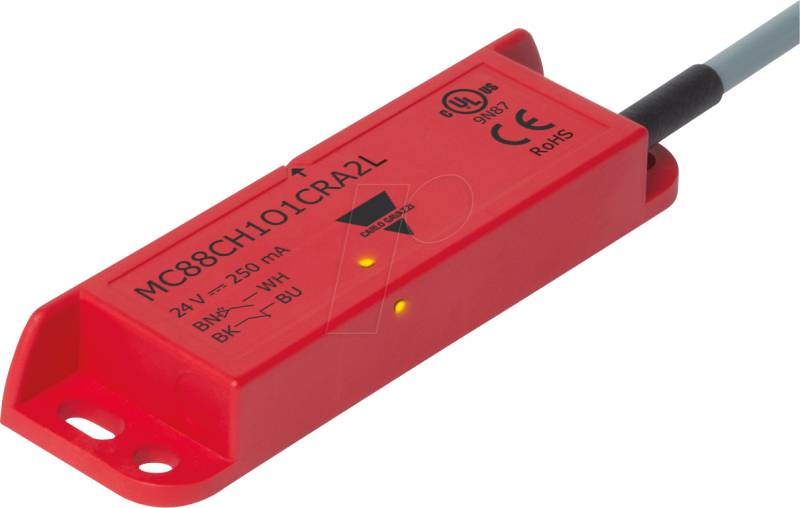 MC88CH1O1CRA2L - Sicherheits-Magnetsensor,Türanschl.rechts,1NO+1NC,Kabel,LED von CARLO GAVAZZI