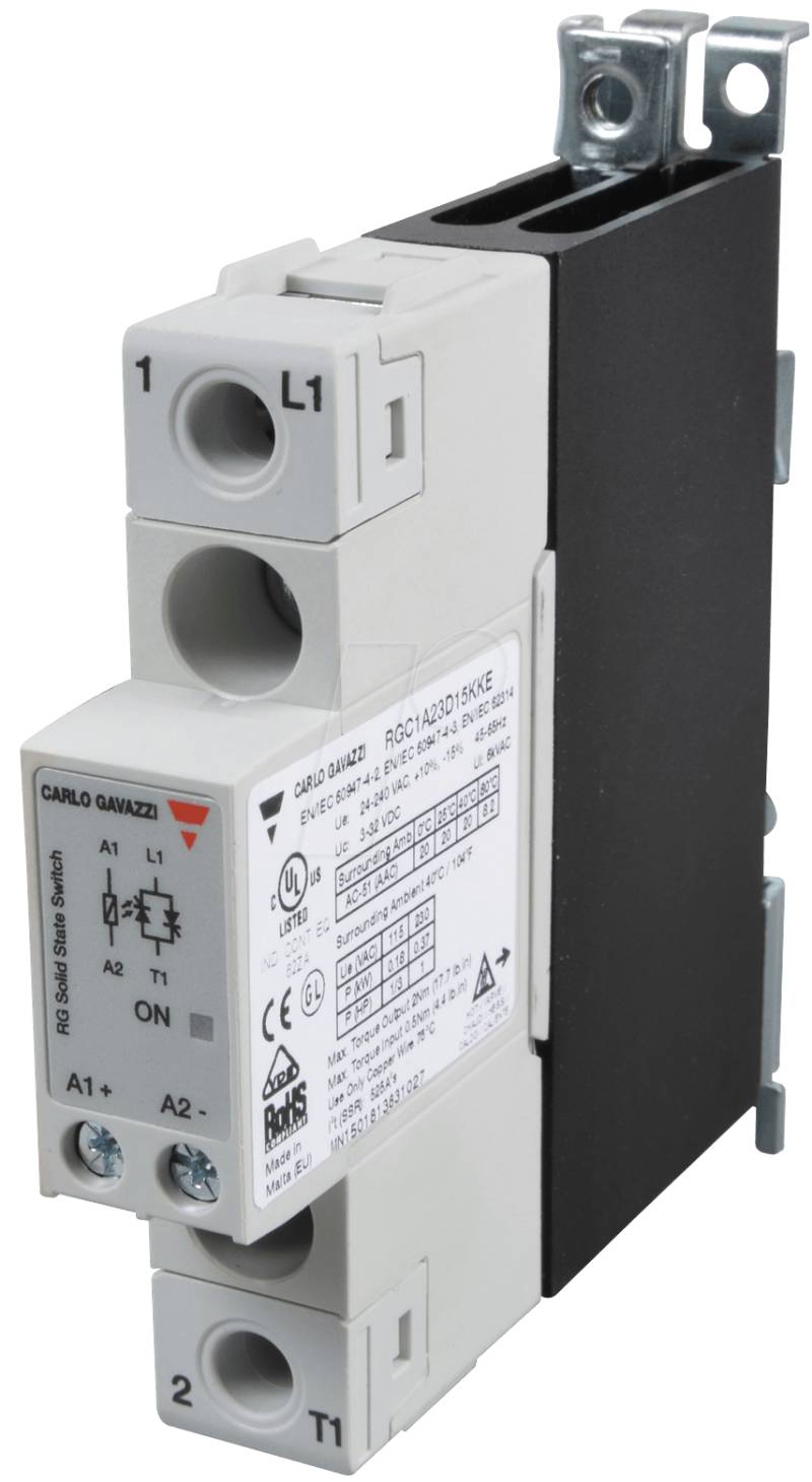 RGC1A23D15KKE - Halbleiterrelais Solitron RJ Mini 1polig 20A 230V von CARLO GAVAZZI