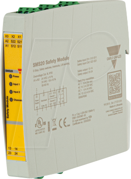 SMS20 - Safety Modul mit 2 Sicherheits-Relaisausgängen von CARLO GAVAZZI