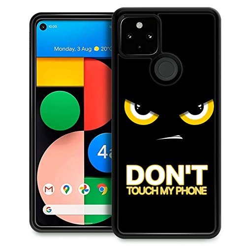 CARLOCA Kompatibel mit Google Pixel 5 Hülle, Angry Dont Touch My Phone Muster Design für Mädchen Jungen Stoßfeste Anti-Kratz-Hülle für Google Pixel 5 von CARLOCA