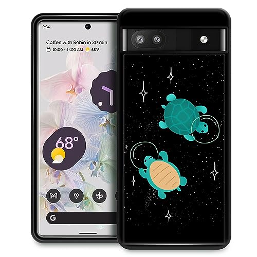 CARLOCA Kompatibel mit Google Pixel 6A Hülle, Weltraumschildkröten-Muster-Design für Mädchen und Jungen, stoßfeste, kratzfeste Hülle für Google Pixel 6A von CARLOCA