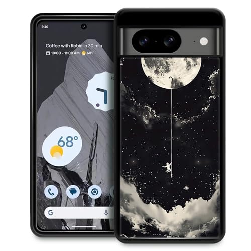 CARLOCA Kompatibel mit Google Pixel 8 Hülle, Motiv: Klettern des Mondes, ultra-Schutz, stoßfest, weiches Silikon, TPU, rutschfeste Rückseite für Google Pixel 8 CARLOCA Kompatibel mit Google Pixel 8 Hülle, Motiv: Klettern des Mondes, ultra-Schutz, stoßfest, weiches Silikon, TPU, rutschfeste Rückseite für Google Pixel 8 von CARLOCA