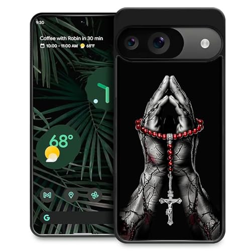 CARLOCA Kompatibel mit Google Pixel 9/9 Pro Hülle, Gebetsroter Rosenkranz mit silbernem Kreuz, modisches Muster, Design für Mädchen, stoßfest, kratzfest, harte Rückseite aus Polycarbonat für Google CARLOCA Kompatibel mit Google Pixel 9/9 Pro Hülle, Gebetsroter Rosenkranz mit silbernem Kreuz, modisches Muster, Design für Mädchen, stoßfest, kratzfest, harte Rückseite aus Polycarbonat für Google von CARLOCA