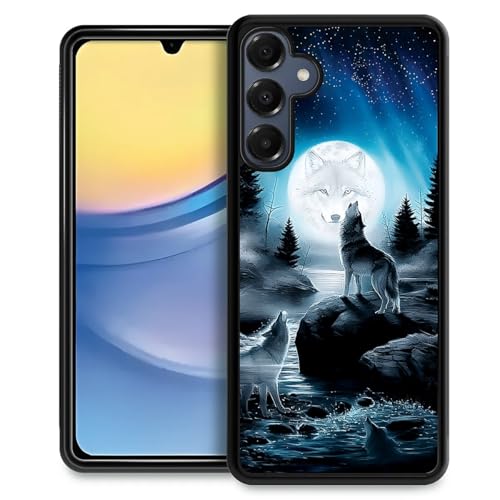 CARLOCA Kompatibel mit Samsung Galaxy A16 Hülle, für Mädchen, modisches Grafikdesign, stoßfest, kratzfest, Fallschutz für Samsung Galaxy A16, Star Howling Wolfs Hüllen von CARLOCA