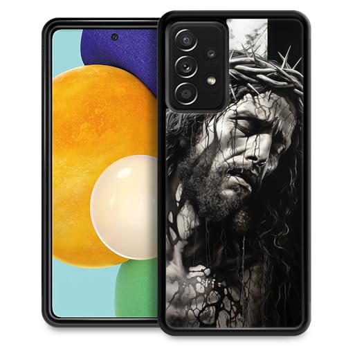 CARLOCA Kompatibel mit Samsung Galaxy A53 5G Hülle, Jesus-Kreuzdorn-Muster, ultra Schutz, stoßfest, weiches Silikon, TPU, rutschfeste Rückseite für Samsung A53 5G CARLOCA Kompatibel mit Samsung Galaxy A53 5G Hülle, Jesus-Kreuzdorn-Muster, ultra Schutz, stoßfest, weiches Silikon, TPU, rutschfeste Rückseite für Samsung A53 5G von CARLOCA