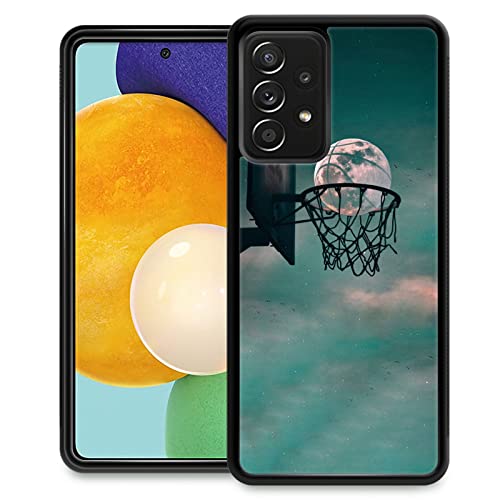 CARLOCA Kompatibel mit Samsung Galaxy A53 5G Hülle, Moon Basketball Love Samsung Galaxy A53 5G Hüllen, modisches Grafikdesign, stoßfest, kratzfest, Fallschutz für Samsung Galaxy A53 5G von CARLOCA