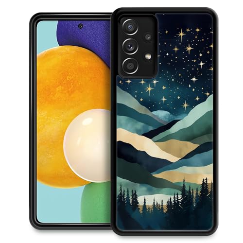 CARLOCA Kompatibel mit Samsung Galaxy A53 5G Hülle, stilisierter Nachtblick auf hügelige Berge, ultra-Schutz, stoßfest, weiches Silikon, TPU, rutschfeste Rückseite für Samsung Galaxy A53 5G CARLOCA Kompatibel mit Samsung Galaxy A53 5G Hülle, stilisierter Nachtblick auf hügelige Berge, ultra-Schutz, stoßfest, weiches Silikon, TPU, rutschfeste Rückseite für Samsung Galaxy A53 5G von CARLOCA