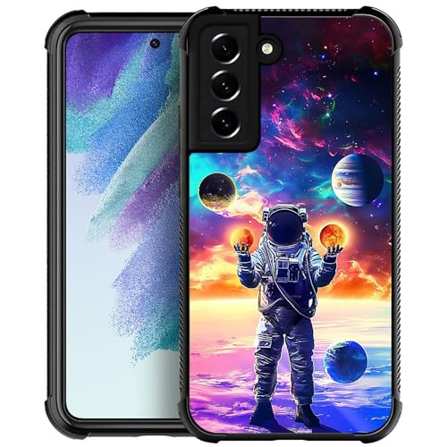 CARLOCA Kompatibel mit Samsung Galaxy S21 FE Hülle, Astronaut's Planet World Muster Design für Mädchen Junge Stoßfeste Anti-Kratz-Hülle für Samsung Galaxy S21 FE CARLOCA Kompatibel mit Samsung Galaxy S21 FE Hülle, Astronaut's Planet World Muster Design für Mädchen Junge Stoßfeste Anti-Kratz-Hülle für Samsung Galaxy S21 FE von CARLOCA