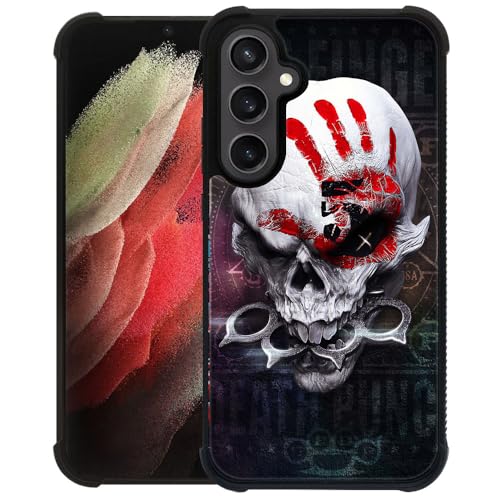 CARLOCA Kompatibel mit Samsung Galaxy S24 Hülle, rote Handfläche und Totenkopf-Muster, ultraschutz, stoßfest, weiches Silikon, TPU, rutschfeste Rückseite für Samsung Galaxy S24 CARLOCA Kompatibel mit Samsung Galaxy S24 Hülle, rote Handfläche und Totenkopf-Muster, ultraschutz, stoßfest, weiches Silikon, TPU, rutschfeste Rückseite für Samsung Galaxy S24 von CARLOCA
