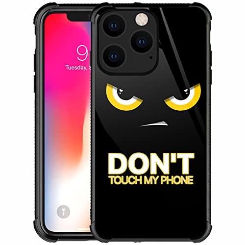 CARLOCA Kompatibel mit iPhone 14 Hülle, Angry Dont Touch My Phone Muster Design für Mädchen Jungen Stoßfest Anti-Kratzer Hülle für iPhone 14 von CARLOCA