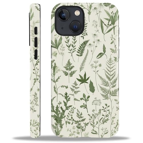 CARLOCA Kompatibel mit iPhone 14 Hüllen, 2-in-1, glänzendes Silikon, Hart-PC für MagSafe, bietet umfassenden Schutz für iPhone 14 mit verschiedenen grünen Wildblumenblättern CARLOCA Kompatibel mit iPhone 14 Hüllen, 2-in-1, glänzendes Silikon, Hart-PC für MagSafe, bietet umfassenden Schutz für iPhone 14 mit verschiedenen grünen Wildblumenblättern von CARLOCA
