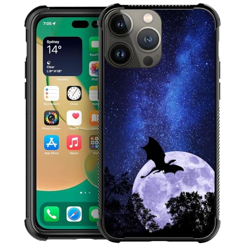 CARLOCA Kompatibel mit iPhone 15 Hülle, Drachenwald und Mond Muster, iPhone 15, ultra Schutz, stoßfest, weiches Silikon, TPU, rutschfeste Rückseite für iPhone 15 CARLOCA Kompatibel mit iPhone 15 Hülle, Drachenwald und Mond Muster, iPhone 15, ultra Schutz, stoßfest, weiches Silikon, TPU, rutschfeste Rückseite für iPhone 15 von CARLOCA