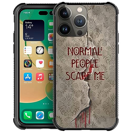 CARLOCA Kompatibel mit iPhone 15 Pro Hülle, amerikanisches Horrorstory-Muster für iPhone 15 Pro, ultra-Schutz, stoßfest, weiches Silikon, TPU, rutschfeste Rückseite von CARLOCA