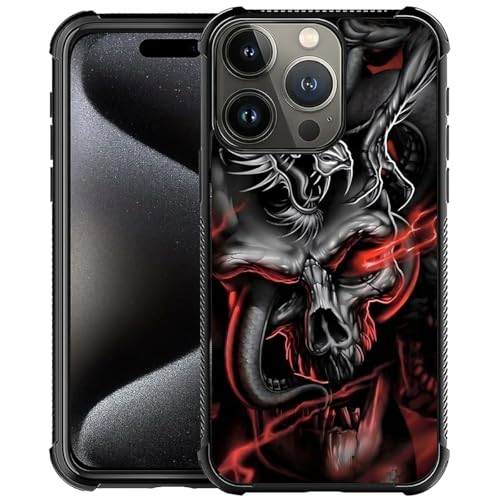 CARLOCA Kompatibel mit iPhone 16 Pro, Totenkopf-Drachen-Hüllen für Mädchen und Jungen, modisches Grafikdesign, stoßfest, kratzfest, Fallschutz für iPhone 16 Pro CARLOCA Kompatibel mit iPhone 16 Pro, Totenkopf-Drachen-Hüllen für Mädchen und Jungen, modisches Grafikdesign, stoßfest, kratzfest, Fallschutz für iPhone 16 Pro von CARLOCA