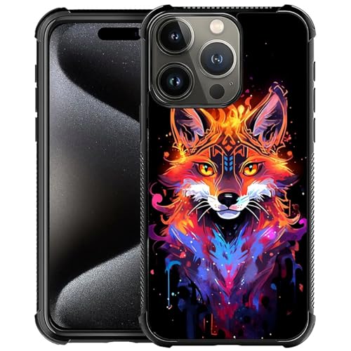 CARLOCA Kompatibel mit iPhone 16 Pro Max Hülle, Blau Rot Flamme Fuchs Muster für Mädchen Ultra Schutz Stoßfest Weich Silikon TPU Rutschfeste Rückseite CARLOCA Kompatibel mit iPhone 16 Pro Max Hülle, Blau Rot Flamme Fuchs Muster für Mädchen Ultra Schutz Stoßfest Weich Silikon TPU Rutschfeste Rückseite von CARLOCA