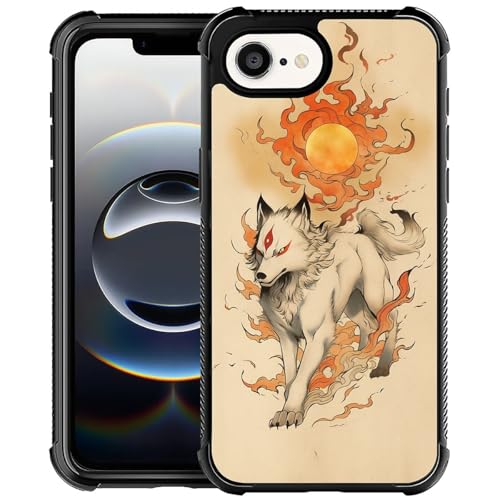 CARLOCA Kompatibel mit iPhone 16e Hülle, Sonne Weiß Wolf Muster für Mädchen Ultra Schutz Stoßfest Weich Silikon TPU Rutschfeste Rückseite CARLOCA Kompatibel mit iPhone 16e Hülle, Sonne Weiß Wolf Muster für Mädchen Ultra Schutz Stoßfest Weich Silikon TPU Rutschfeste Rückseite von CARLOCA