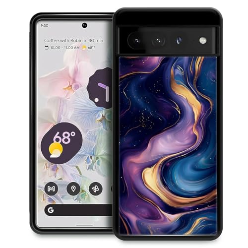 CARLOCA Schutzhülle für Google Pixel 7 Pro, ultra Schutz, stoßfest, weiches Silikon, TPU, rutschfeste Rückseite, Muster lila / goldfarben CARLOCA Schutzhülle für Google Pixel 7 Pro, ultra Schutz, stoßfest, weiches Silikon, TPU, rutschfeste Rückseite, Muster lila / goldfarben von CARLOCA