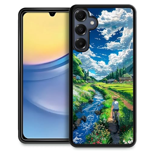 CARLOCA Schutzhülle für Samsung Galaxy A16, ultra Schutz, stoßfest, weiches Silikon, TPU, rutschfeste Rückseite, Cartoon-Fluss, Fahrradfeld CARLOCA Schutzhülle für Samsung Galaxy A16, ultra Schutz, stoßfest, weiches Silikon, TPU, rutschfeste Rückseite, Cartoon-Fluss, Fahrradfeld von CARLOCA